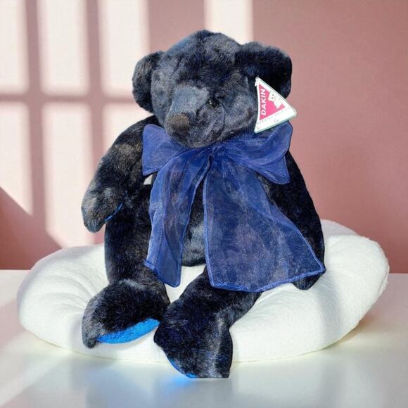 Dakin Applause Teddy Bear Plush Nursery Decor Shower Blue Ribbon Stuffed 16" - Picture 14 of 14
